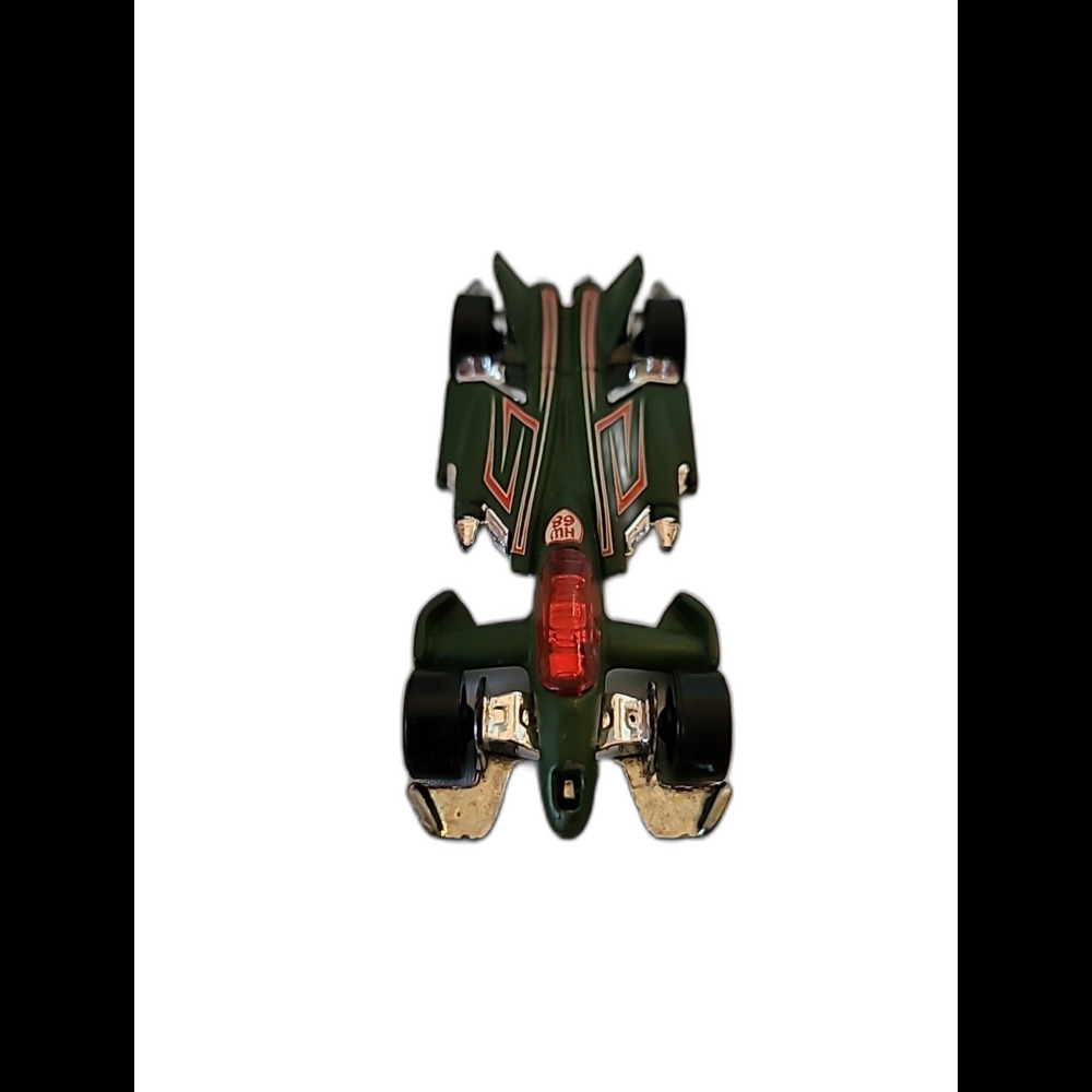 Hot Wheels 2000 Mattel Jet Threat Green Red Rims 1:64 Die Cast Car
